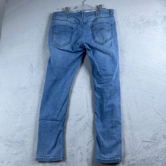 Nuon Skinny Jeans Denim Stretch Light Wash Five Design Pockets Womens Blue SZ 34 - Picture 2 of 12